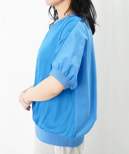 tシャツ LC/LLL 布帛×カットソープルオーバー レディース LADY LUCK LUCA tシャツ LC/LLL 布帛×カットソープルオーバー