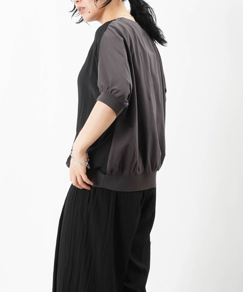 LADY LUCK LUCA tシャツ LC/LLL 布帛×カットソープルオーバー