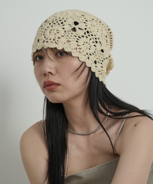 Aunt Marie's（アントマリーズ） ニット帽 ニットキャップ クロシェ