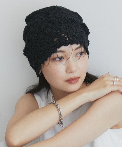 Aunt Marie's（アントマリーズ） ニット帽 ニットキャップ クロシェ