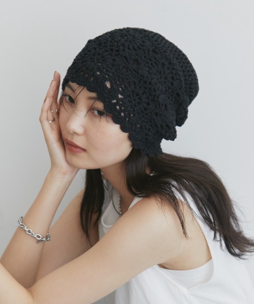 Aunt Marie's（アントマリーズ） ニット帽 ニットキャップ クロシェ