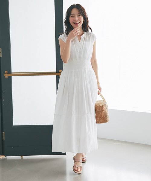 夏★シャーリングワンピース★夏休み★ La boutique Bonbon ワンピース 「夏のお上品ワンピース