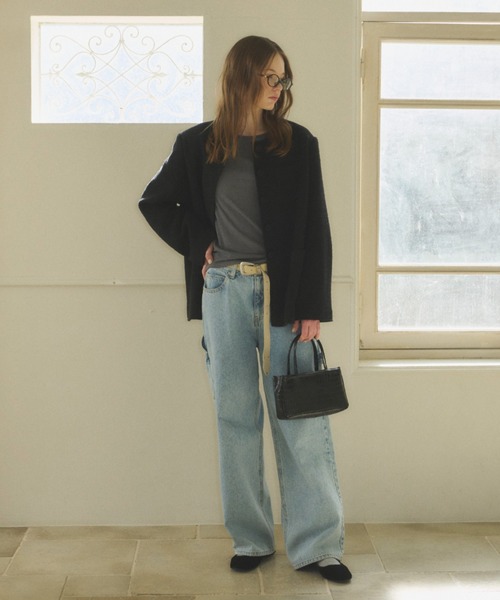 GIUNON ツイードジャケット FREE ブラック レディース : ZOZOTOWN