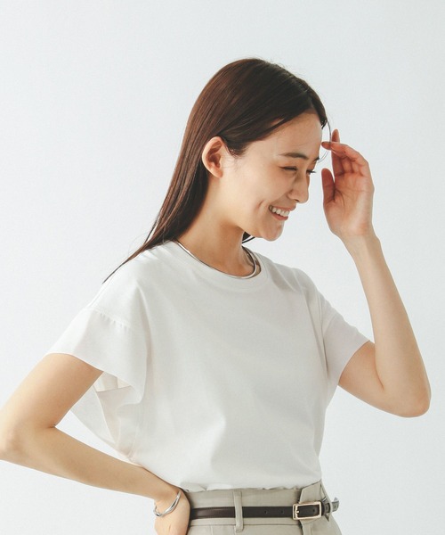 GLOBAL WORK tシャツ 汗染み軽減シフォンT/497050 レディース