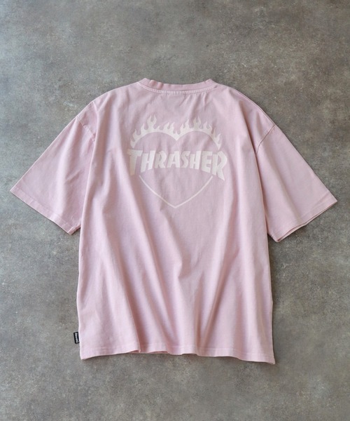 sorm'86 PMS　Tシャツ　ピンク　オーバーサイズ　M THRASHER（スラッシャー） tシャツ 「THRASHER/スラッシャー」オーバー