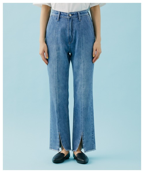 [GLOBAL WORK] ботинки cut Denim брюки MEDIUM темно-синий женский 