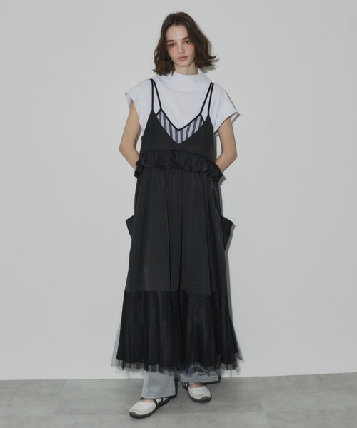J1U by LA BELLE ETUDE」 キャミソールワンピース FREE ブラック