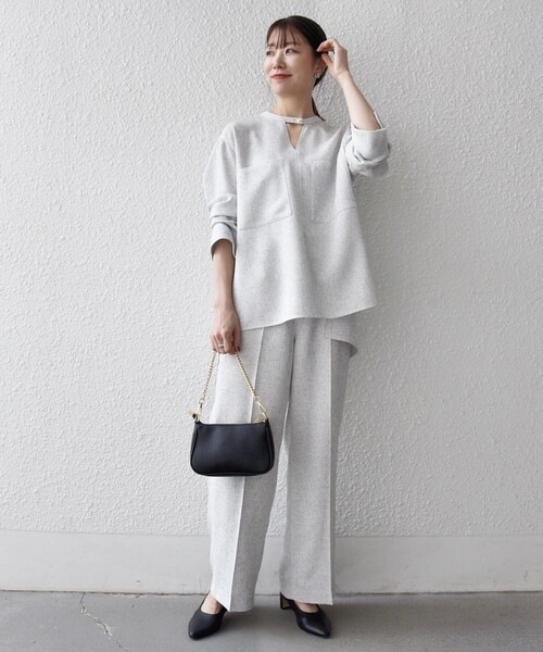 SHIPS any パンツ any:「洗濯機可能」ツイード ライク マリン パンツ