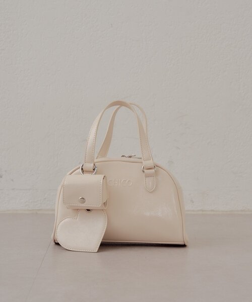 chico チャーム付ミニボストンバッグ バッグ Chico ボストンバッグ 「5色展開/500mlペットボトル収納可
