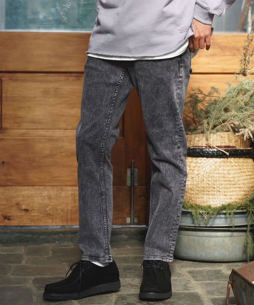 「BAYFLOW」 加工スキニーデニムパンツ MEDIUM ブルー メンズ