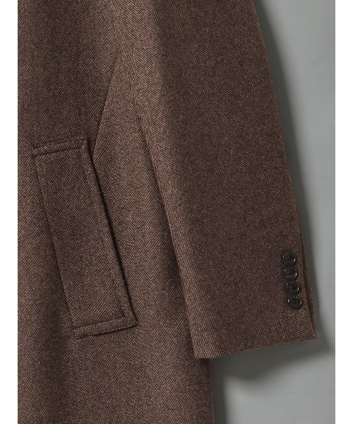 チェスターコート コート GOOVI シングルチェスターコート ウール