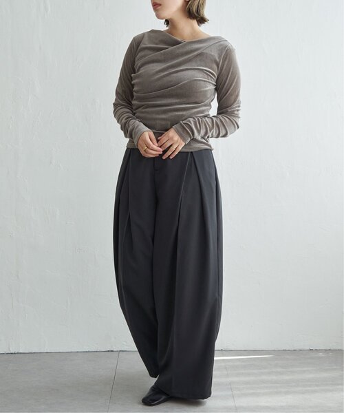 notch. tシャツ シアーベロアドレープトップス レディース : ZOZOTOWN