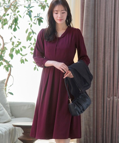 Tiaclasse ワンピース ロールVネックワンピース : ZOZOTOWN Yahoo!店