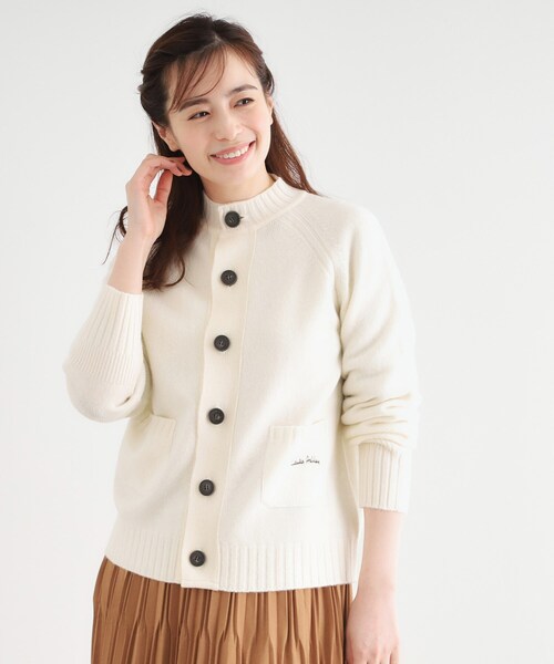 ローラ アシュレイ（LAURA ASHLEY）/【日本製ワンマイルウエア】ソフトウール ハイネックカーディガン LAURA ASHLEY（ローラアシュレイ） カーディガン 「日本製/ワンマイル