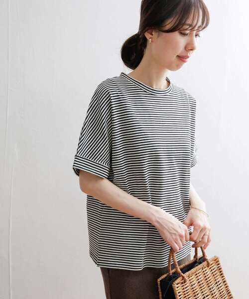 [URBAN RESEARCH DOORS] короткий рукав футболка MEDIUM Pink Lady -s