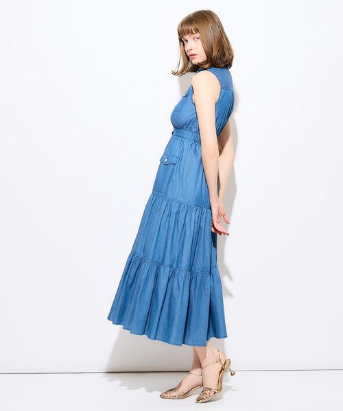 「DEICY」 ノースリーブワンピース FREE ブルー系その他 レディース_画像4