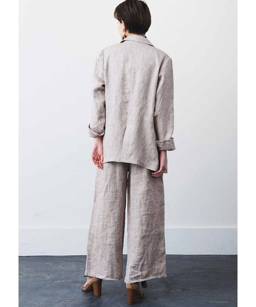 「MEDE19F」 テーラードジャケット 3L ベージュ レディース_画像3