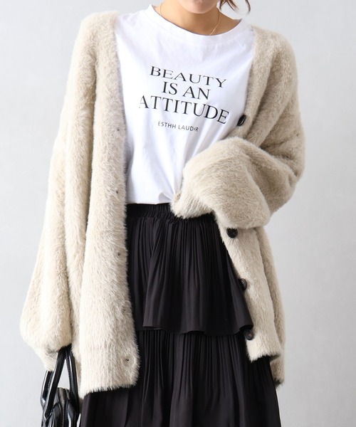 DEPAREILLE デパリエ ヤク シャギー ロング カーディガン KNIT COLLECTION 2022SS｜DÉPAREILLÉ｜デパリエ オフィシャルサイト