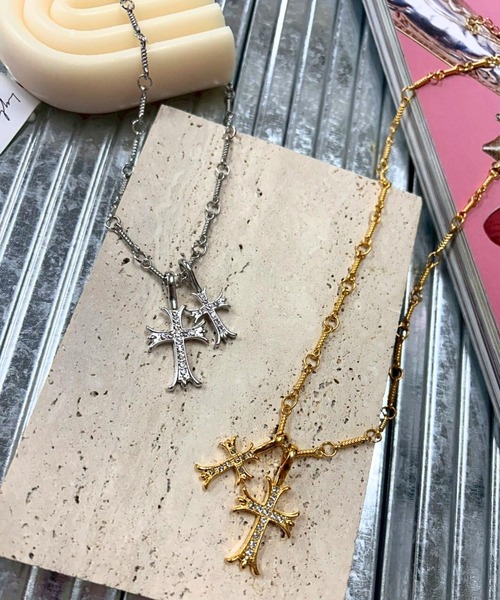 ALMO ネックレス クロスモチーフネックレス/チェーンネックレス(RO