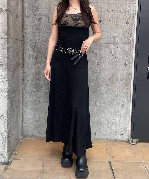 「ROGER AND RAW」 キャミソールワンピース FREE ブラック レディース_画像2