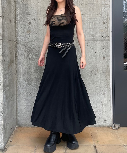 「ROGER AND RAW」 キャミソールワンピース FREE ブラック レディース_画像3