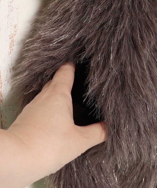 Bleu Bleuet（ブルーブルーエ） ベスト ジレ ラメファーベスト