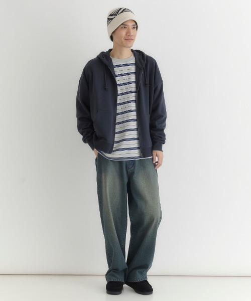 BACK NUMBER パーカー 「BACK NUMBER」スウェットジップパーカー