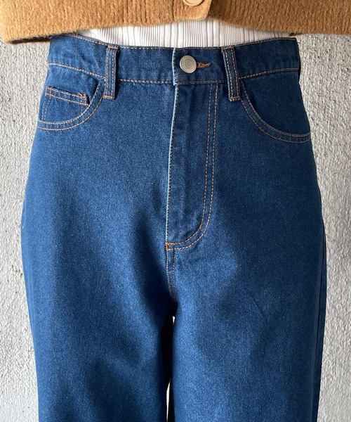 [Snap club] Denim брюки M sax голубой женский 