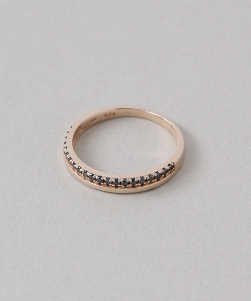 Lilas 指輪 リング 「WEB限定」ダブルラインブラックダイヤピンキー