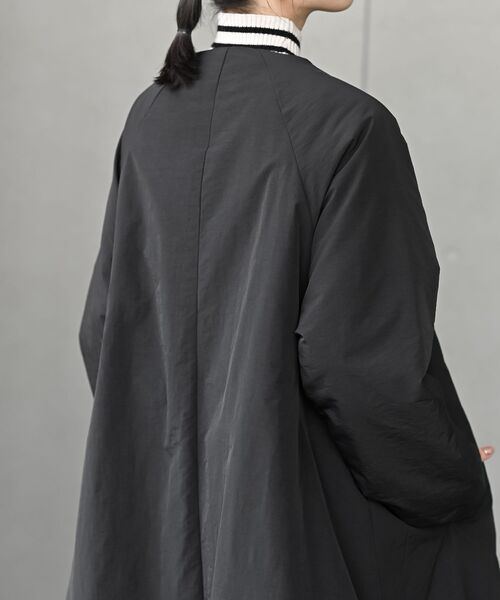 r・p・s（アールピーエス） ノーカラーコート コート 裾バルーン中綿