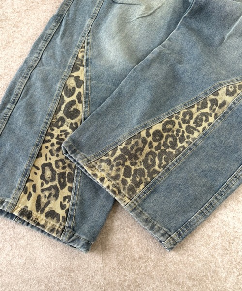 SHEENA（シーナ） ジーンズ デニム デニムパンツ レオパード柄切替