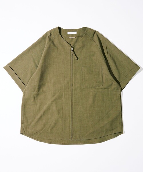 「FREAK'S STORE」 半袖シャツ LARGE チャコールグレー メンズ_画像9