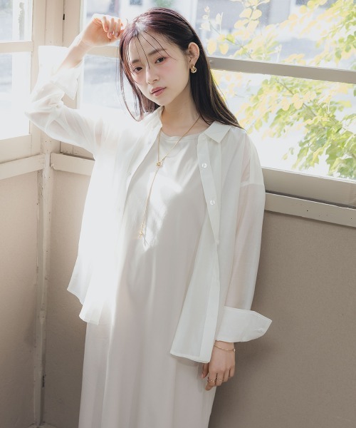 「Petitjo」 長袖シャツ - カーキ レディース_画像2