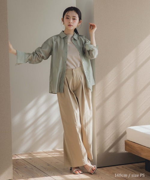 「Petitjo」 長袖シャツ - カーキ レディース_画像5