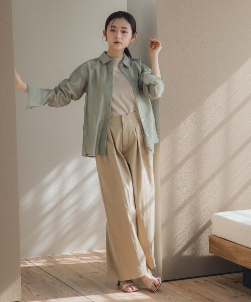 「Petitjo」 長袖シャツ - カーキ レディース_画像6