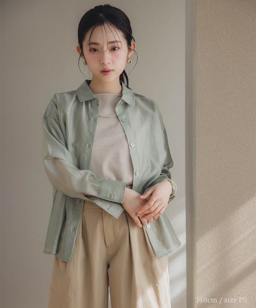 「Petitjo」 長袖シャツ - カーキ レディース_画像7