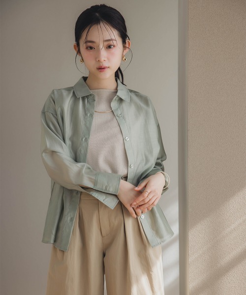 「Petitjo」 長袖シャツ - カーキ レディース_画像8