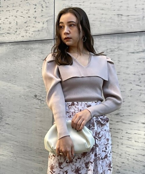 「SNIDEL」 長袖ニット FREE ホワイト レディース_画像4