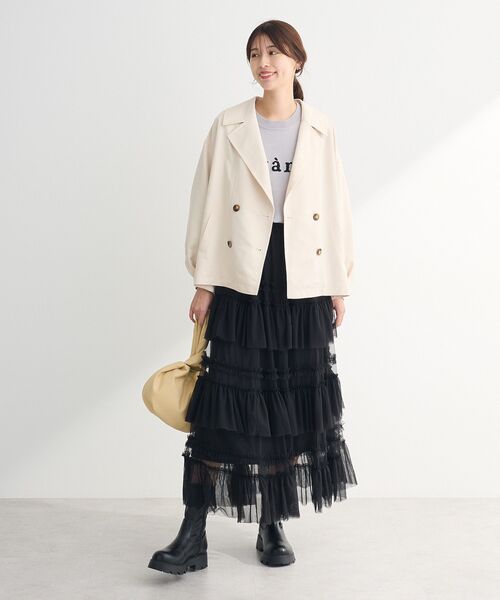 「Green Parks」 「chocol raffine robe」トレンチコート FREE ライトベージュ レディース_画像8