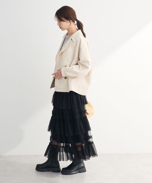 「Green Parks」 「chocol raffine robe」トレンチコート FREE ライトベージュ レディース_画像9