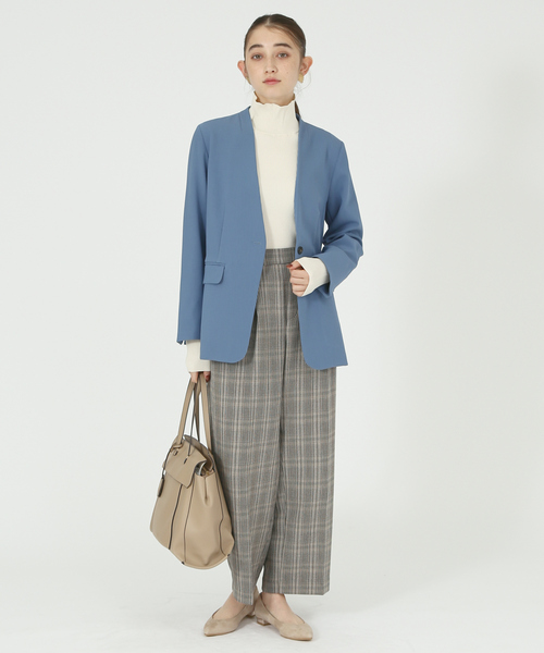 「abahouse mavie」 ノーカラージャケット 36 ブラック レディース_画像4