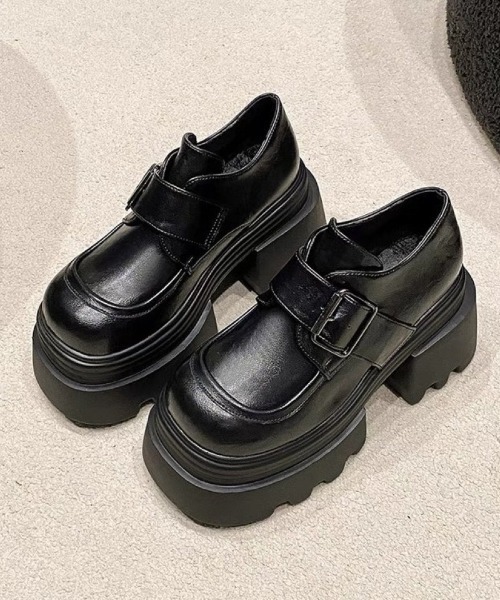 ローファー 軽量厚底 メタルバックル レディース : ZOZOTOWN Yahoo!店
