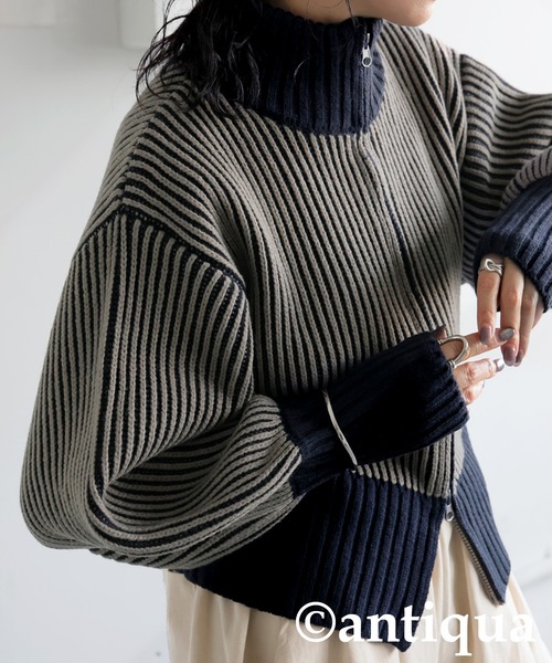 がりた GALLARDAGALANTE（ガリャルダガランテ） ニット セーター ハーフジップ