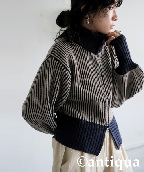 がりた GALLARDAGALANTE（ガリャルダガランテ） ニット セーター ハーフジップ