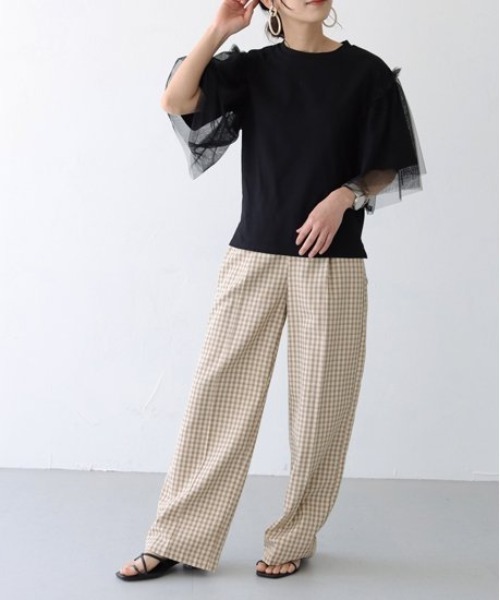 「PREFERIR」 「vingtrois」半袖カットソー MEDIUM ブラック レディース_画像7