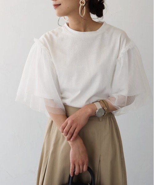 「PREFERIR」 「vingtrois」半袖カットソー MEDIUM ブラック レディース_画像9