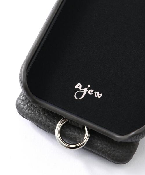 新品 ajew iPhone16Pro レザーケース ブラック 牛革 リング付 leather case | iPhone16Pro / black - ajew（エジュー）公式サイト