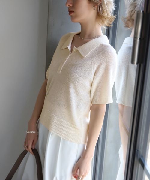 「select MOCA」 半袖ポロシャツ FREE ブラック レディース_画像2