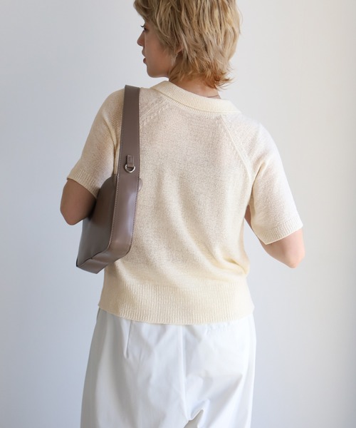 「select MOCA」 半袖ポロシャツ FREE ブラック レディース_画像6