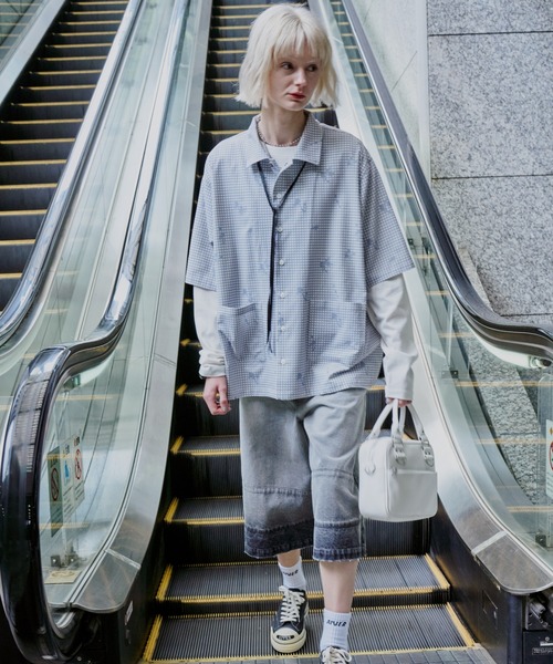 AIVER（アイバー） シャツ 半袖 ドットメッシュナイトカモS/Sシャツ